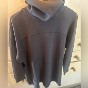 Womens charcoal gray cowl neck dress